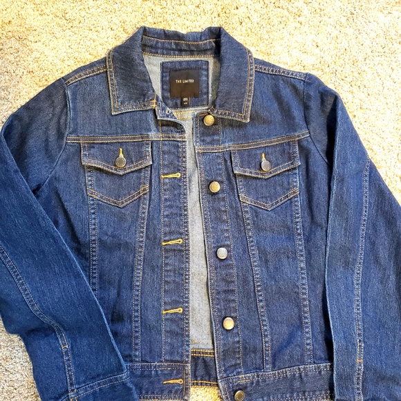 The Limited jean jacket dark denim sz Small - Picture 1 of 5